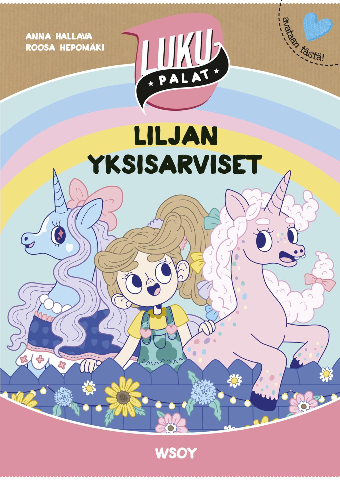 Etukansi. Anna Hallava Liljan yksisarviset