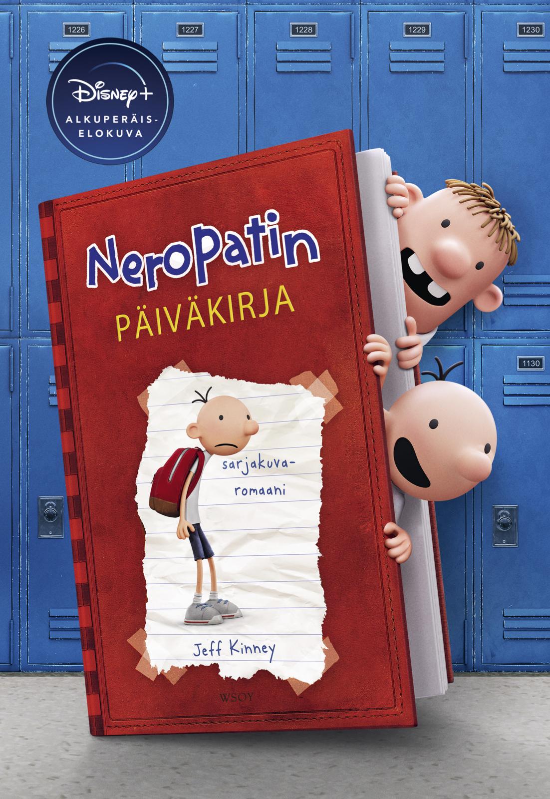 Etukansi. Jeff Kinney Neropatin päiväkirja (elokuvakannella)