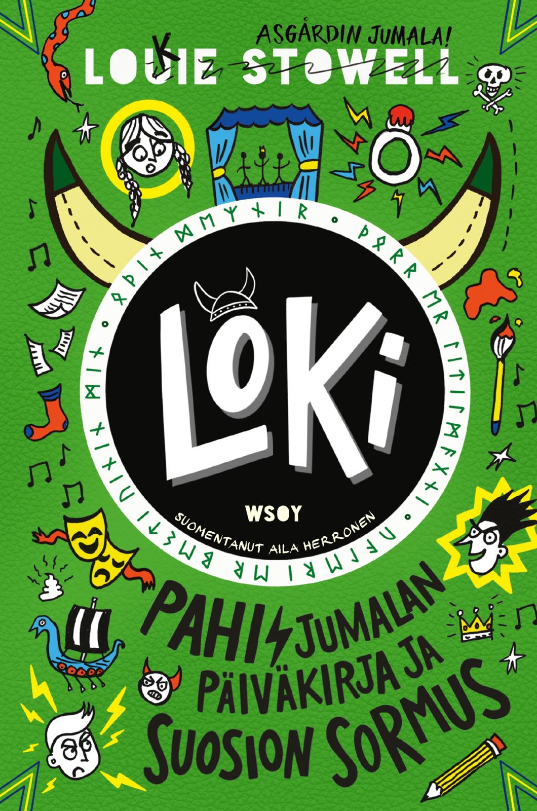 Etukansi. Louie Stowell LOKI: Pahisjumalan päiväkirja ja suosion sormus