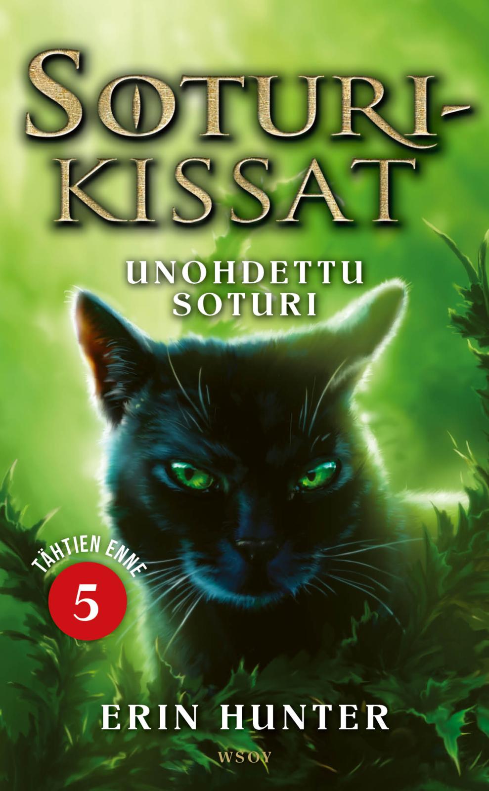 Etukansi. Erin Hunter. Soturikissat: Tähtien enne 5: Unohdettu soturi