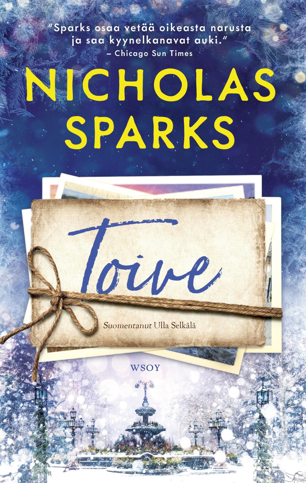 Etukansi. Nicholas Sparks Toive