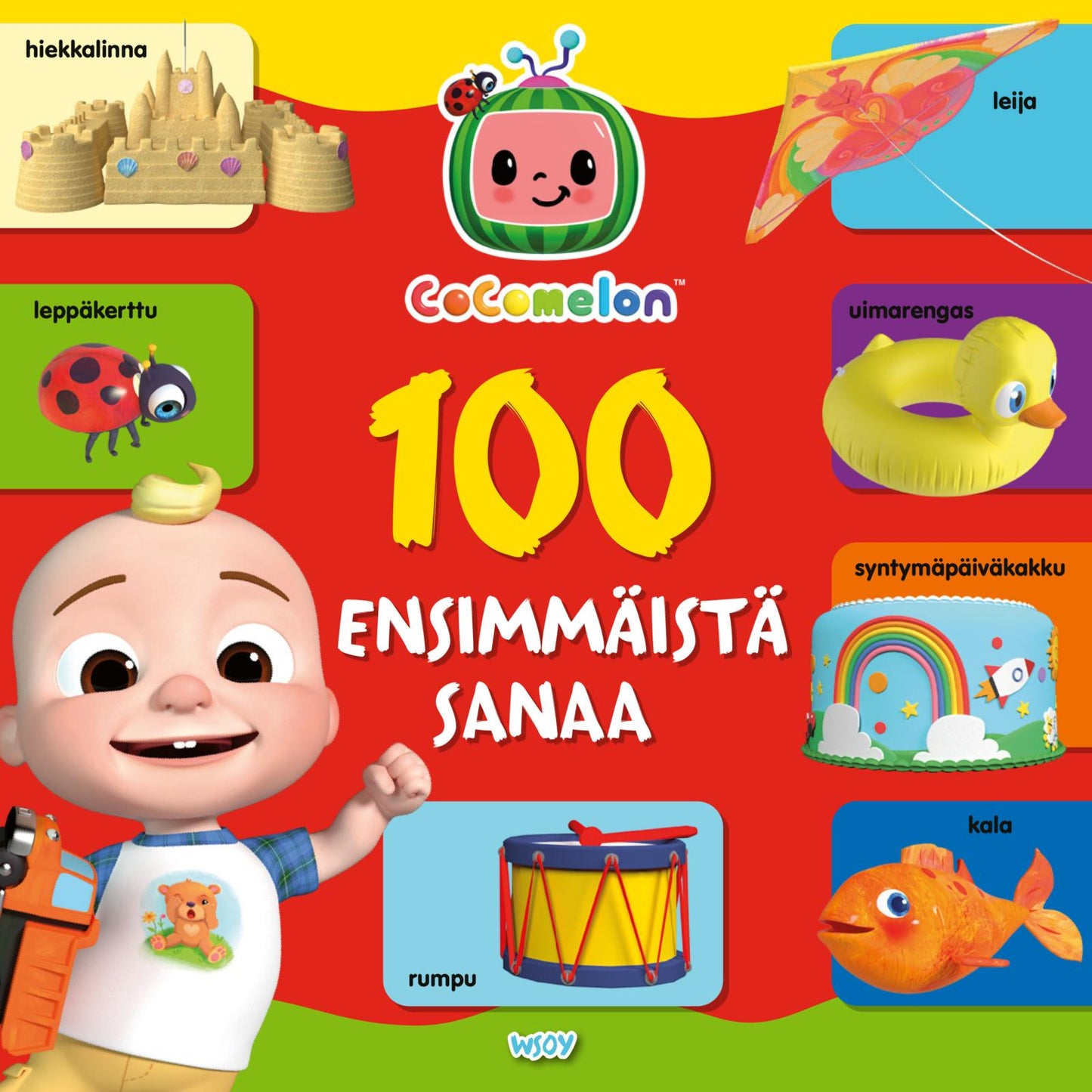 Etukansi. Cocomelon: 100 ensimmäistä sanaa