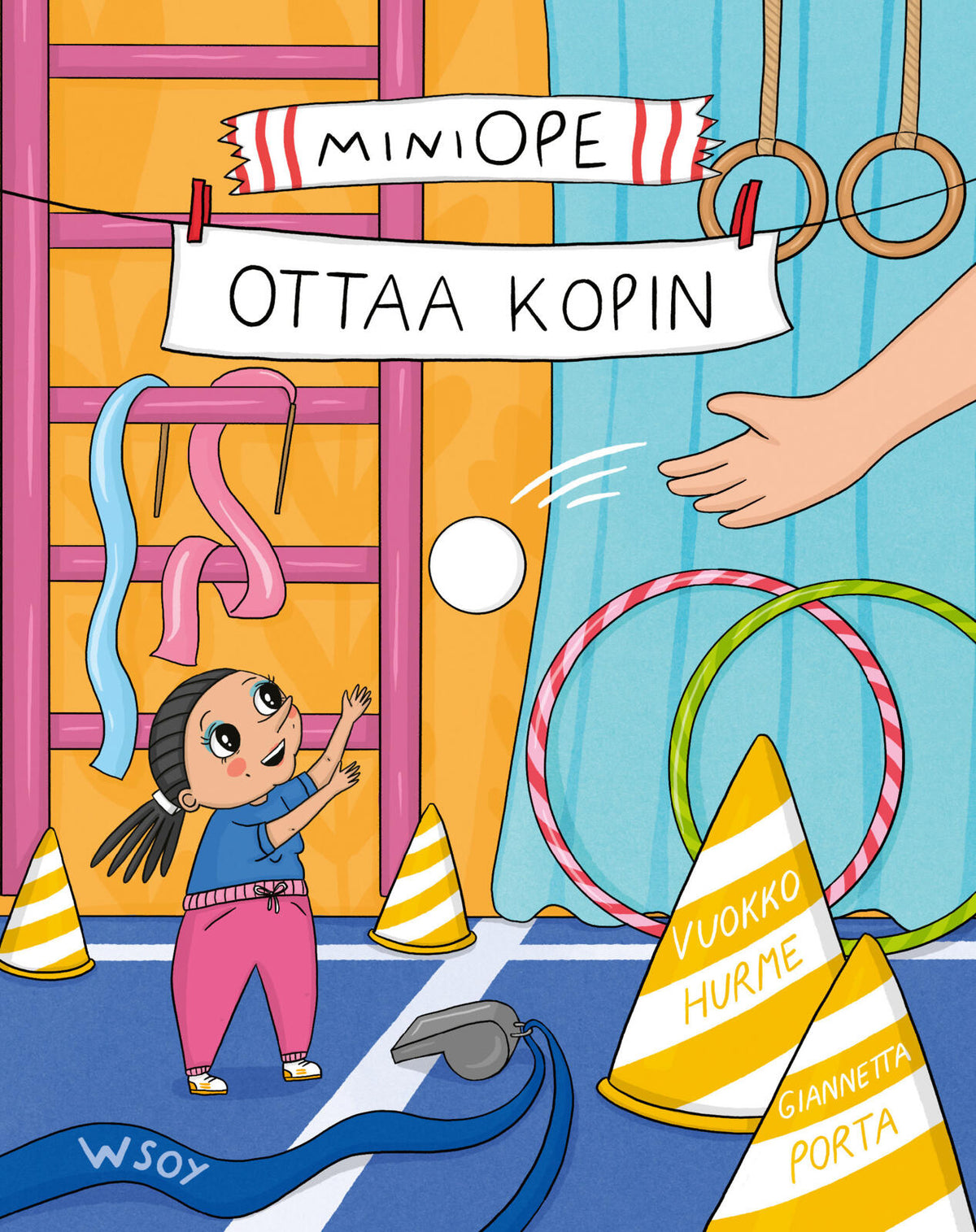 Etukansi. Vuokko Hurme Miniope ottaa kopin