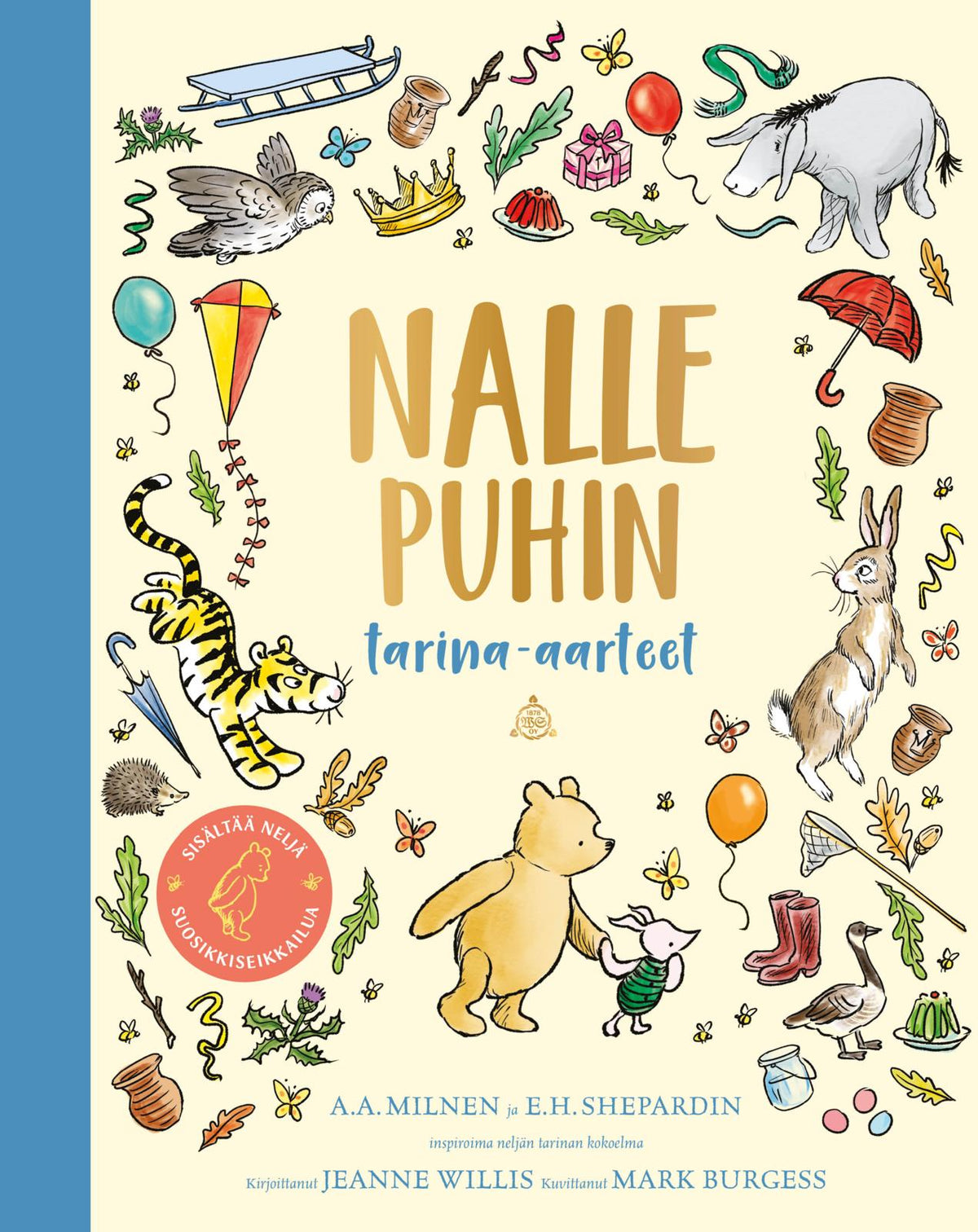 Etukansi. A. A. Milne Nalle Puhin tarina-aarteet