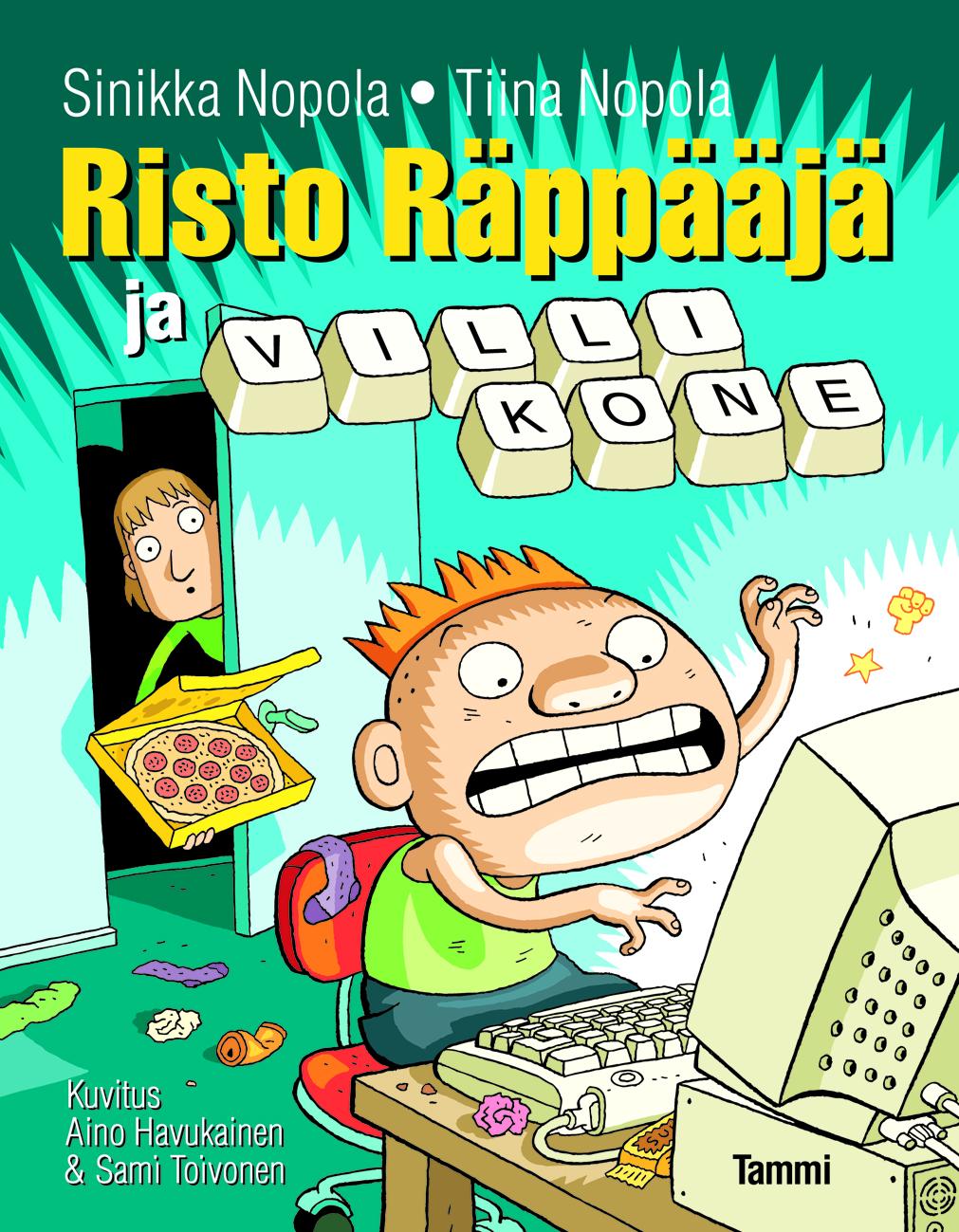 Etukansi. Sinikka Nopola Risto Räppääjä ja villi kone