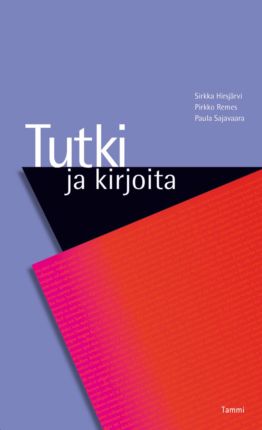 Etukansi. Sirkka Hirsjärvi Tutki ja kirjoita