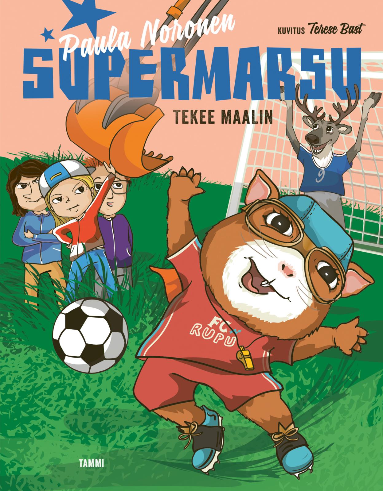 Etukansi. Terese Bast Supermarsu tekee maalin