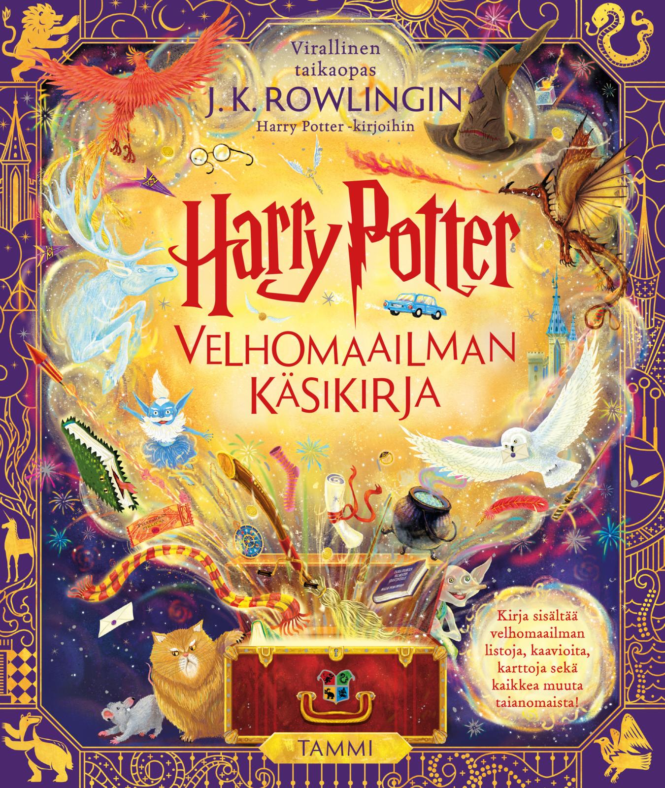 Etukansi. J. K. Rowling Harry Potter. Velhomaailman käsikirja