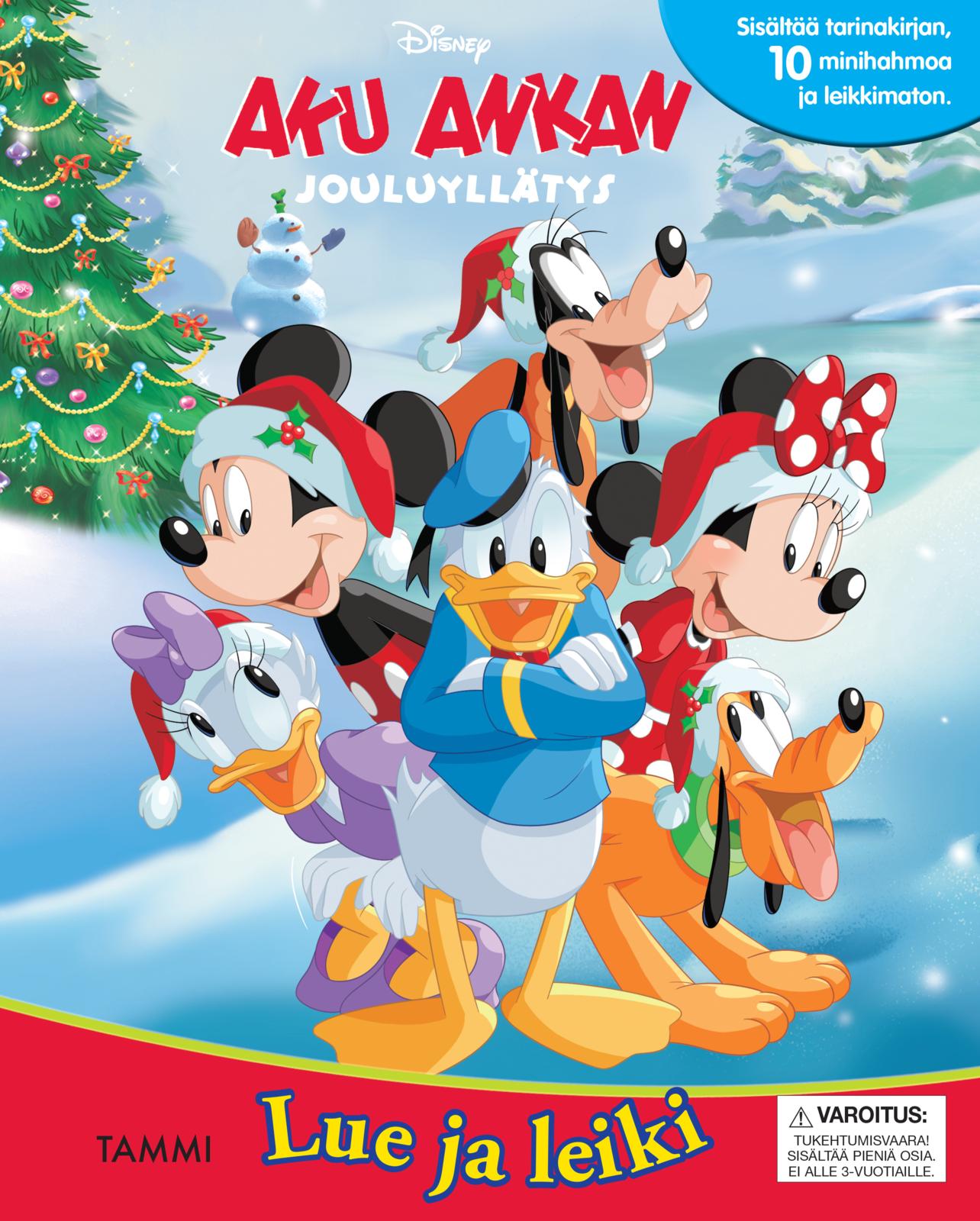 Etukansi. Disney Disney. Aku Ankan jouluyllätys. Lue ja leiki