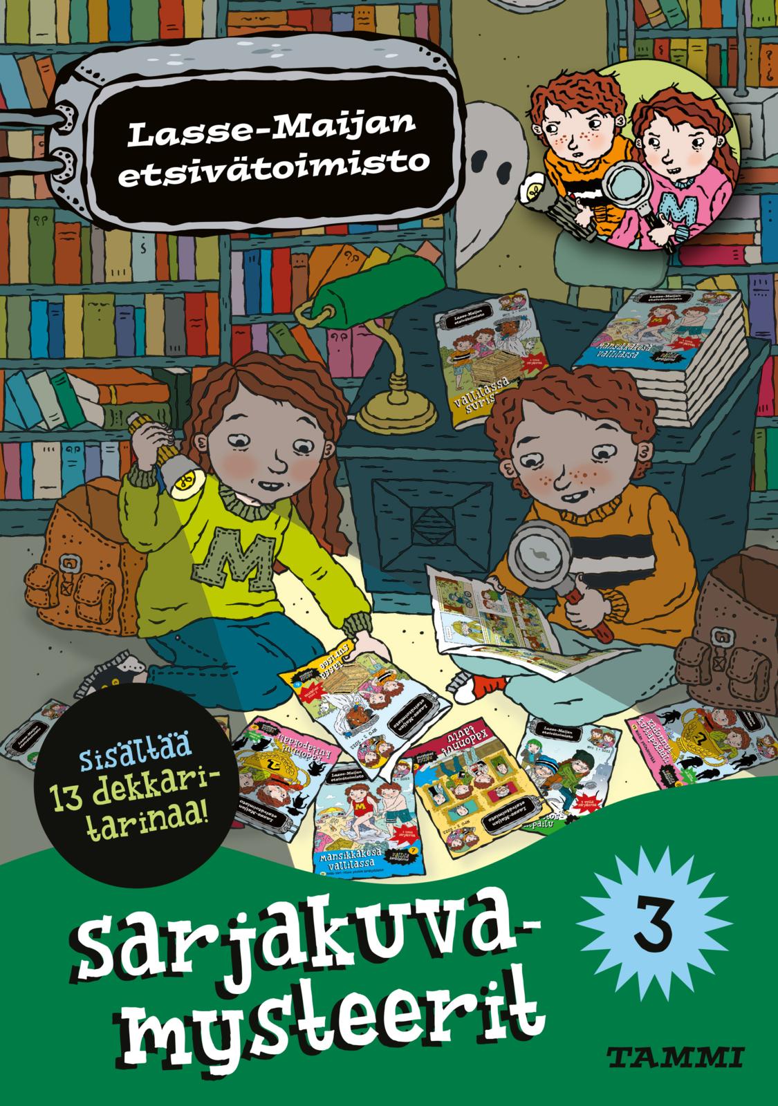 Etukansi. Martin Widmark Sarjakuvamysteerit 3. Lasse-Maijan etsivätoimisto