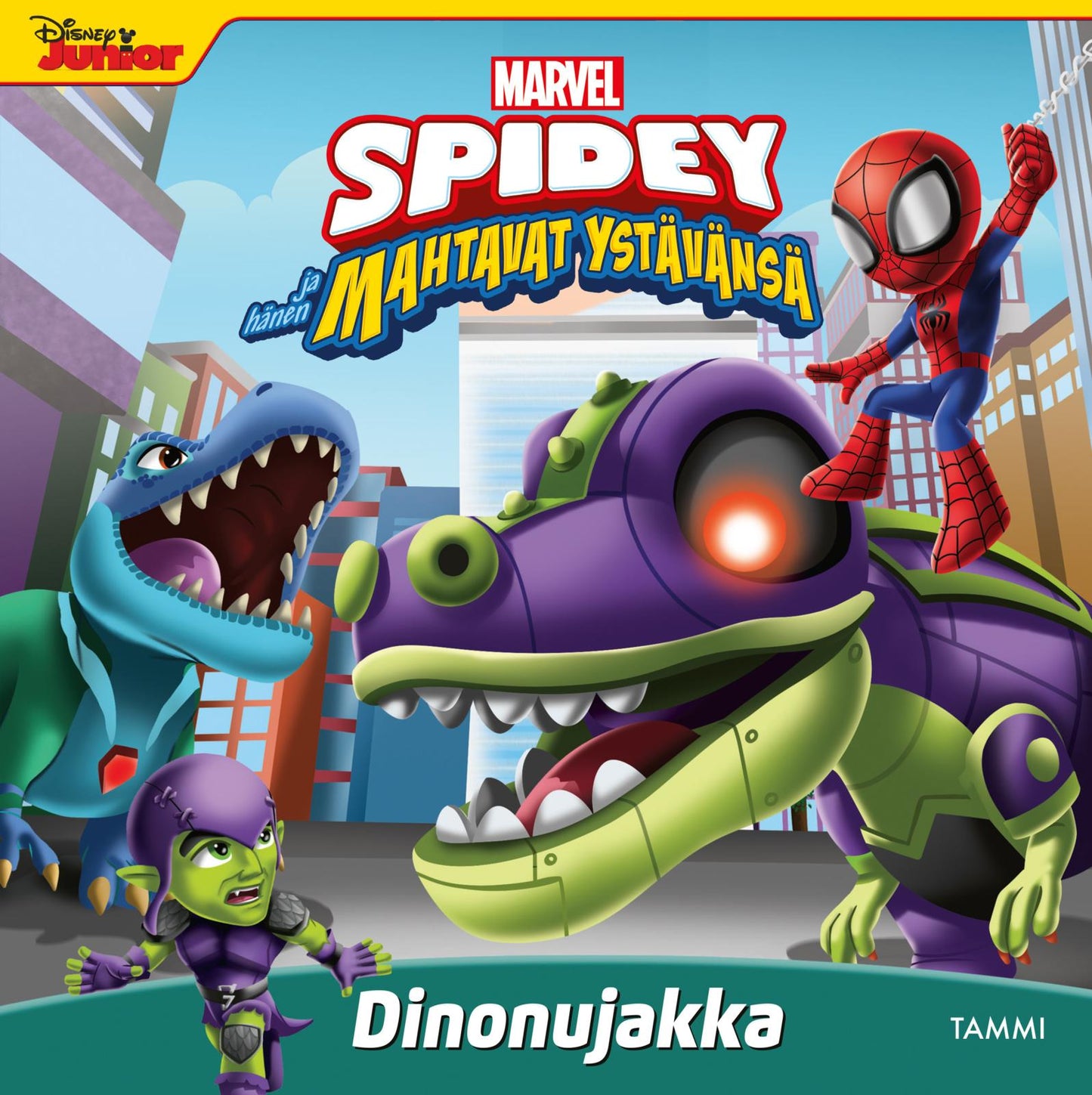 Etukansi. Marvel . Marvel. Spidey ja hänen mahtavat ystävänsä. Dinonujakka