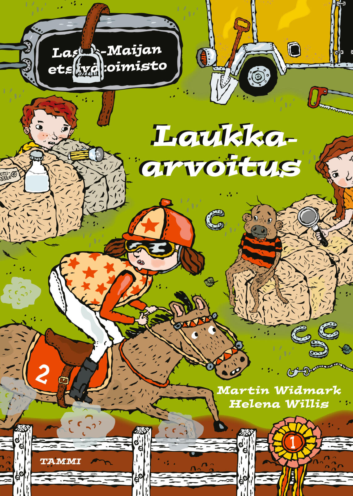 Etukansi. Martin Widmark Laukka-arvoitus. Lasse-Maijan etsivätoimisto