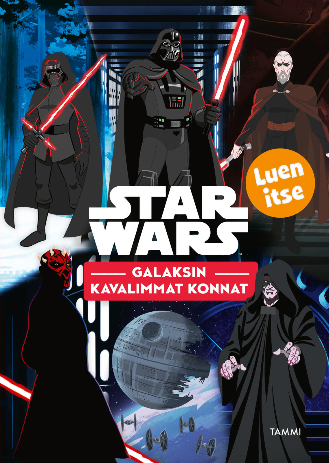 Etukansi. Star Wars Star Wars. Galaksin kavalimmat konnat. Luen itse.