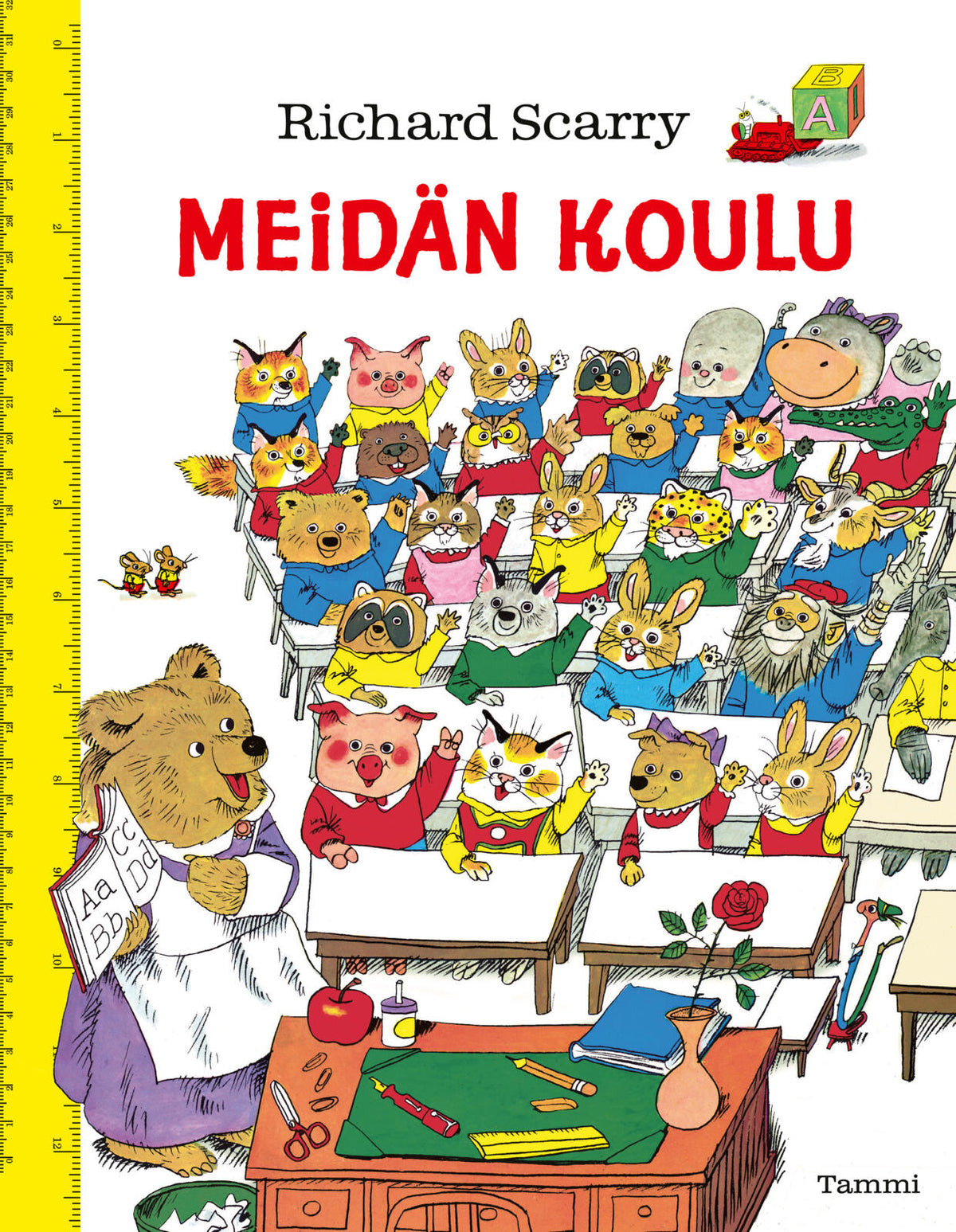 Etukansi. Richard Scarry Meidän koulu. Uudistettu laitos