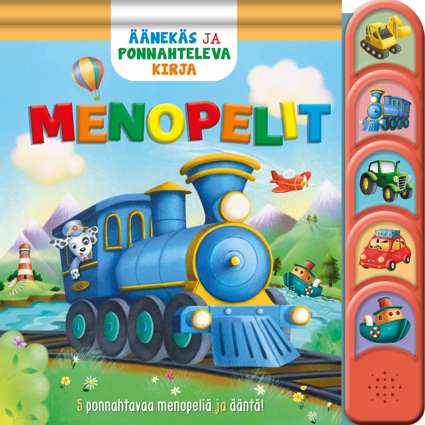 Etukansi. Igloo Menopelit - Äänekäs ja Ponnahteleva kirja