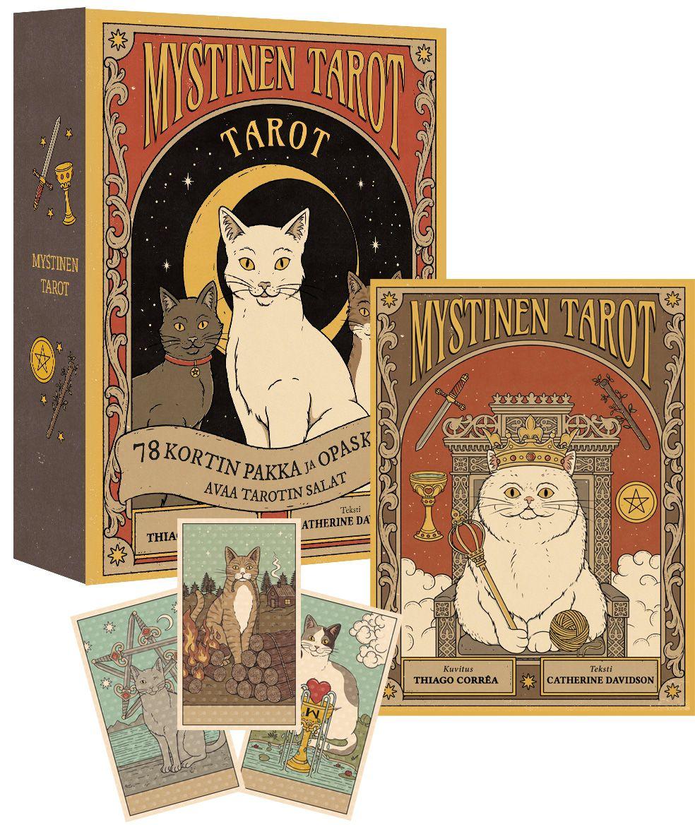 Etukansi. Catherine Davidson Mystinen Tarot - 78 kortin pakka ja opaskirja