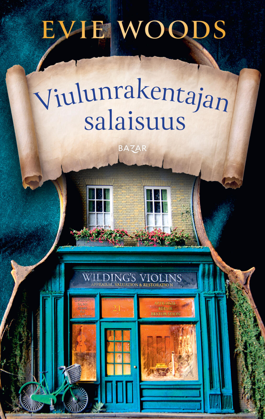 Etukansi. Evie Woods Viulunrakentajan salaisuus