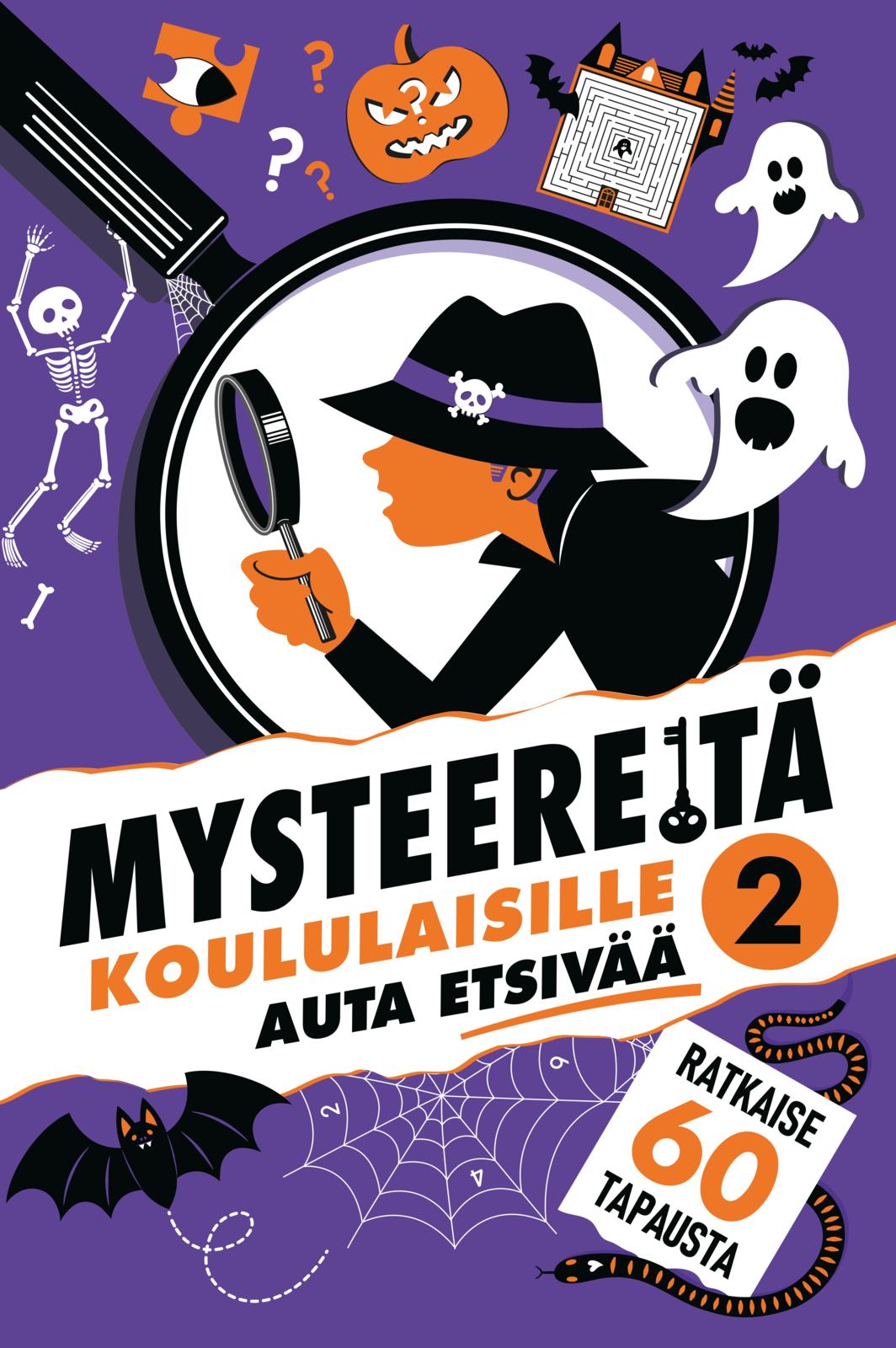 Etukansi. The Puzzle house Puzz Mysteereitä koululaisille 2 - Auta etsivää ja ratkaise 60 tarinaa