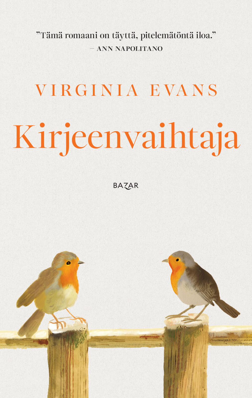 Etukansi. Virginia Evans Kirjeenvaihtaja