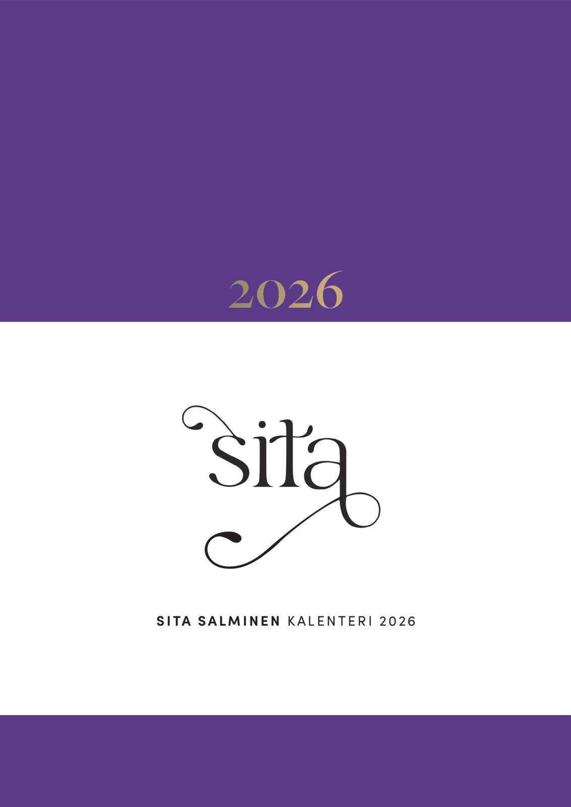 Etukansi. Sita Salminen Sitan kalenteri 2026