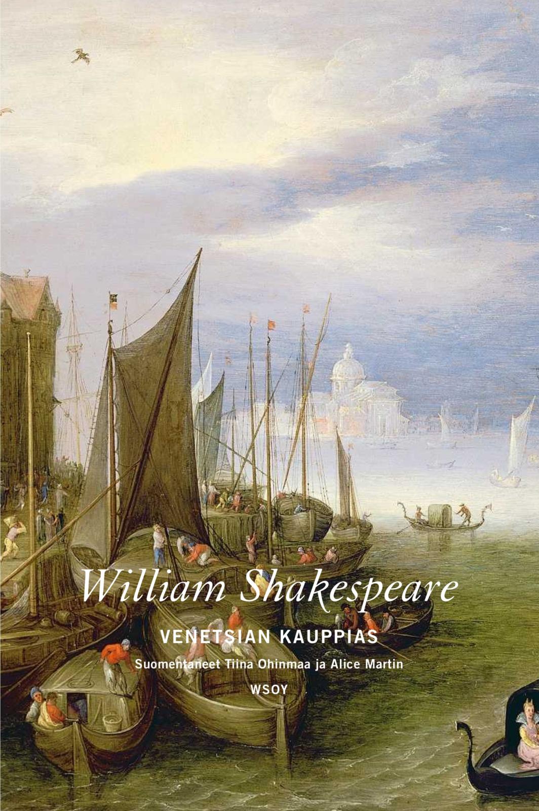 Etukansi. William Shakespeare. Venetsian kauppias