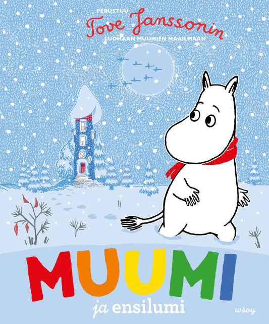 Etukansi. Muumi ja ensilumi.