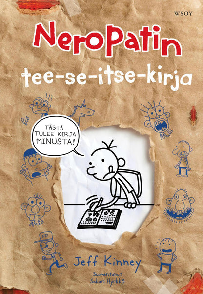 Etukansi. Jeff Kinney Neropatin päiväkirja: Tee-se-itse-kirja