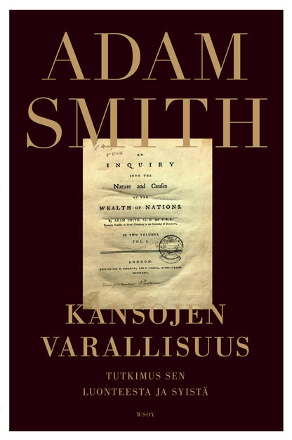 Etukansi. Adam Smith. Kansojen varallisuus