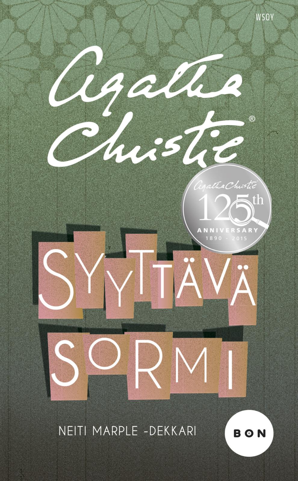 Etukansi. Agatha Christie Syyttävä sormi