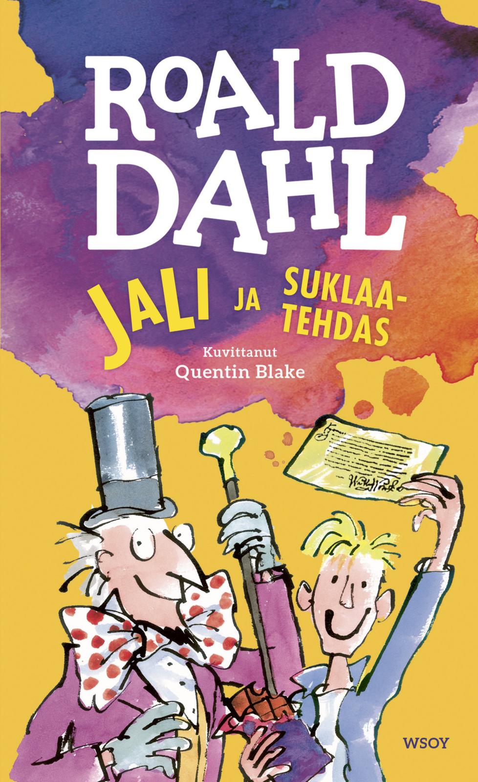 Etukansi. Roald Dahl. Jali ja suklaatehdas