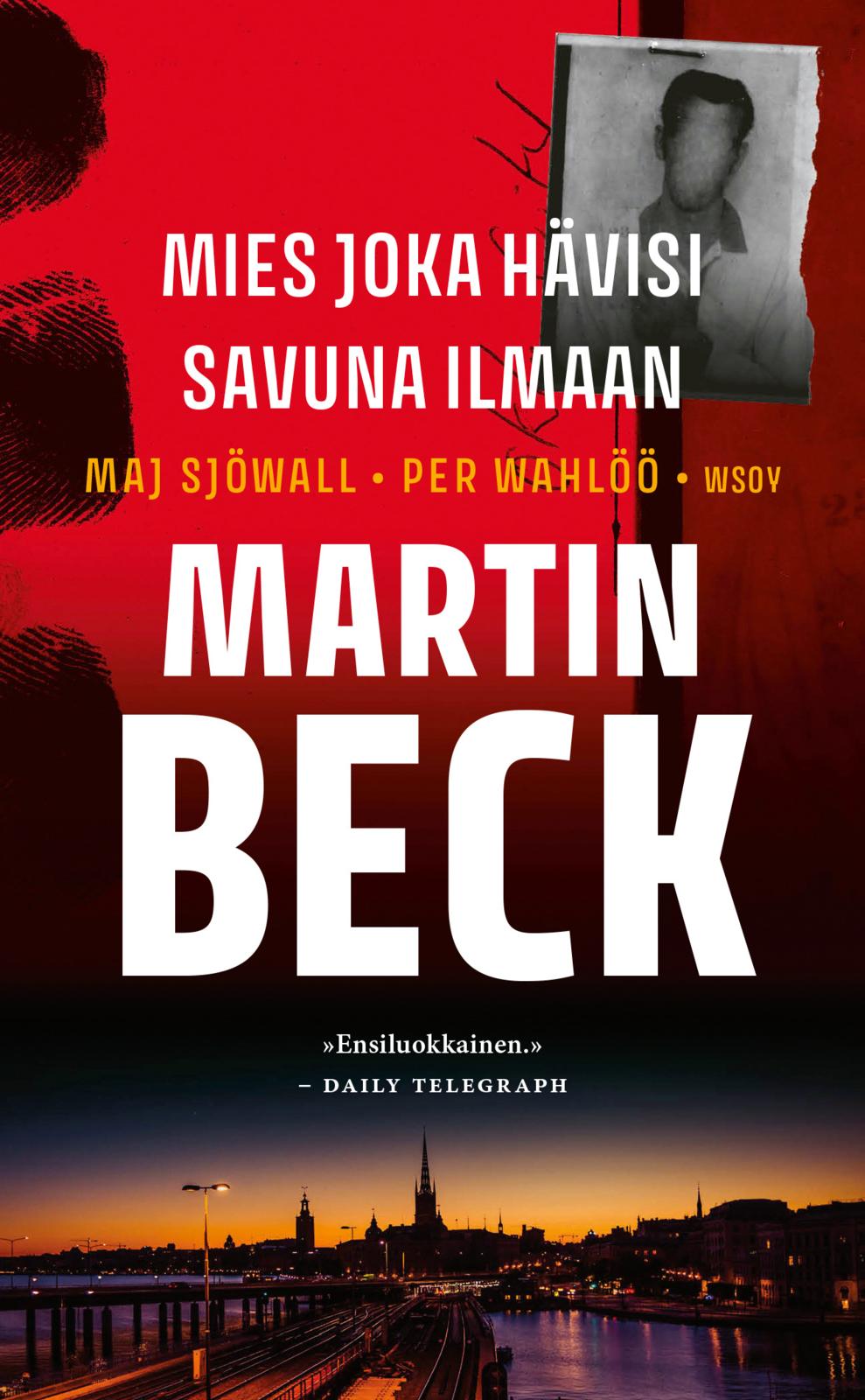 Etukansi. Maj Sjöwall Mies, joka hävisi savuna ilmaan