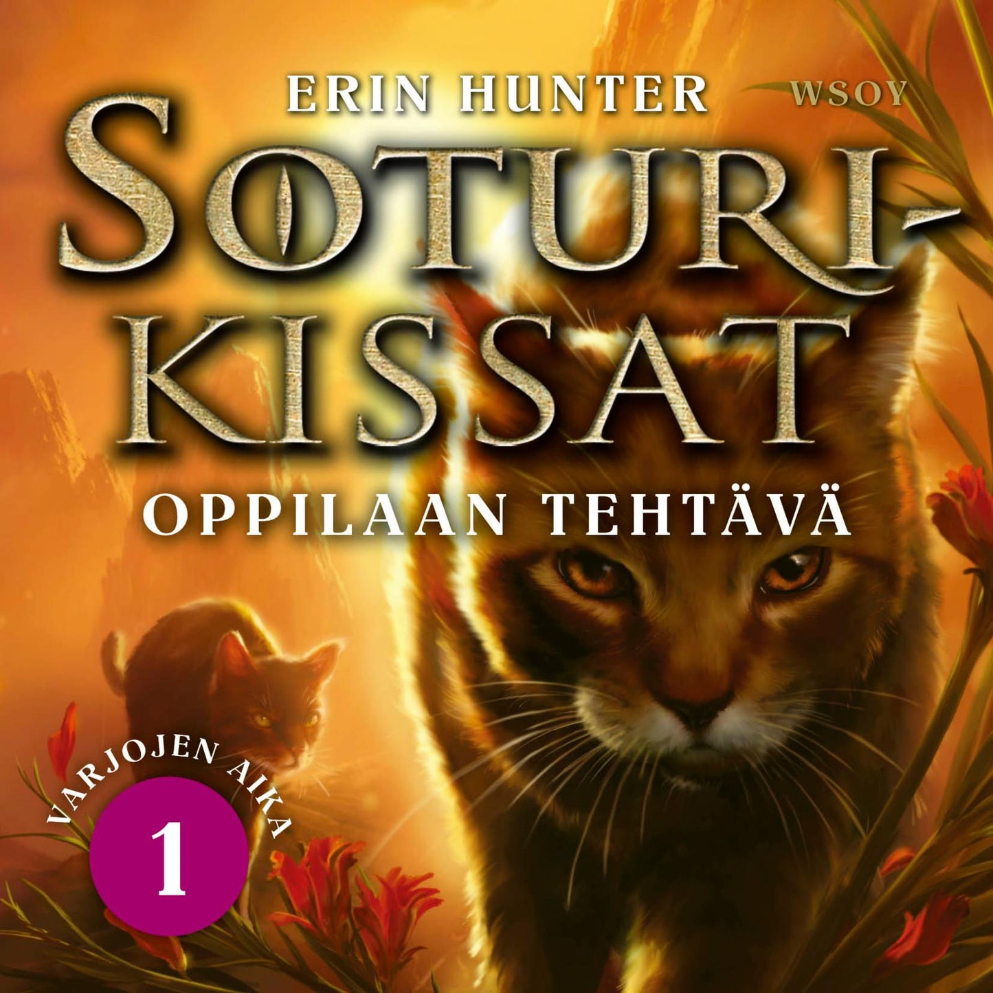 Etukansi. Erin Hunter. Soturikissat: Varjojen aika 1: Oppilaan tehtävä