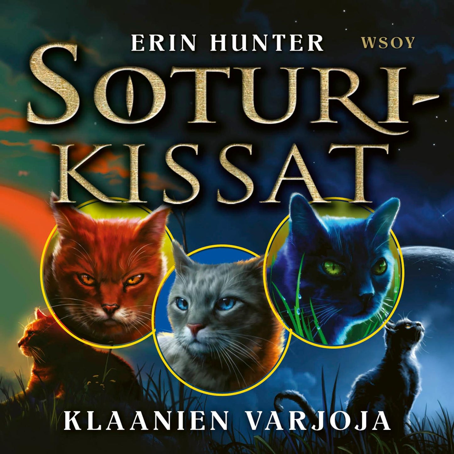 Etukansi. Erin Hunter. Soturikissat: Klaanien varjoja