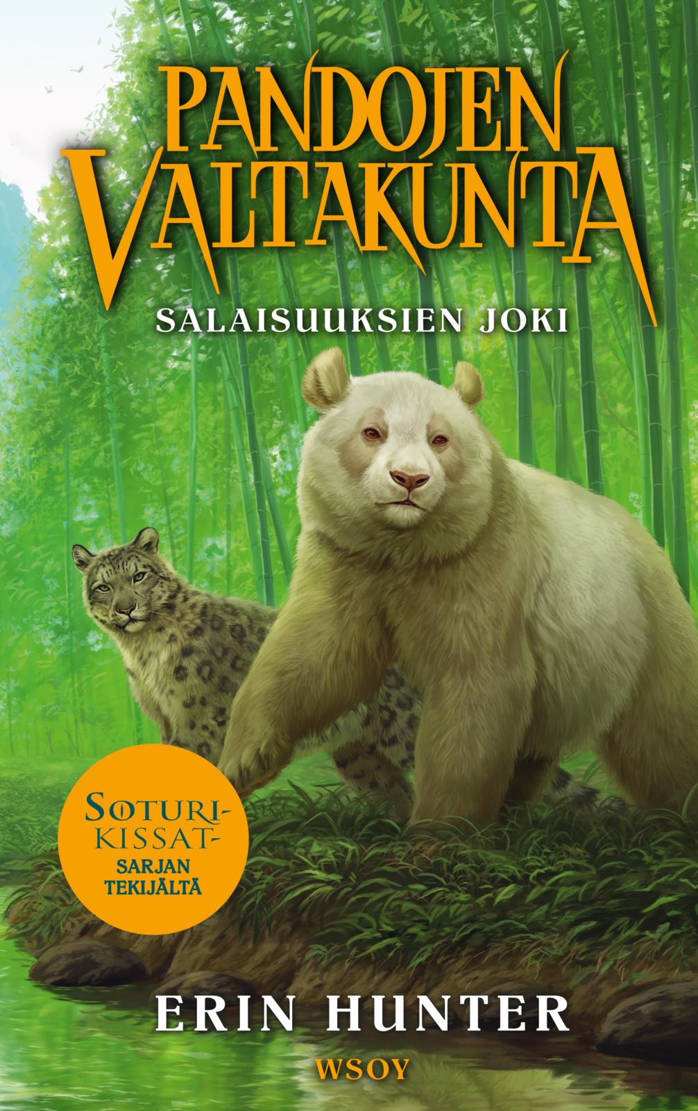 Etukansi. Erin Hunter. Pandojen valtakunta: Salaisuuksien joki