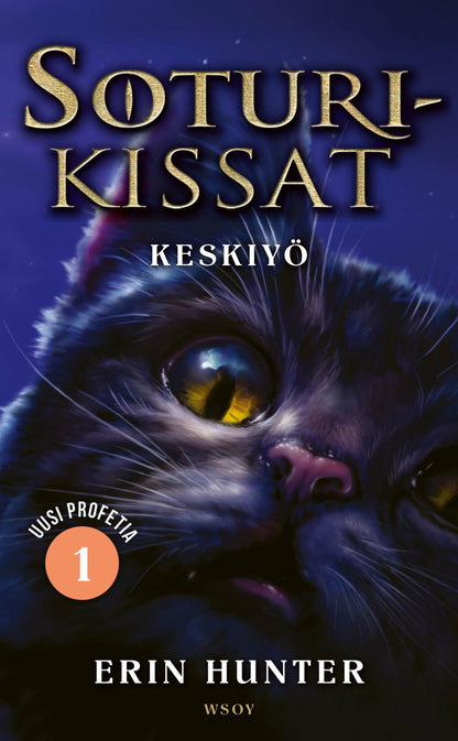 Etukansi. Erin Hunter. Soturikissat: Uusi profetia 1: Keskiyö
