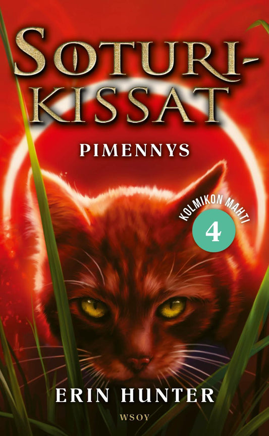 Etukansi. Erin Hunter. Soturikissat: Kolmikon mahti 4: Pimennys.