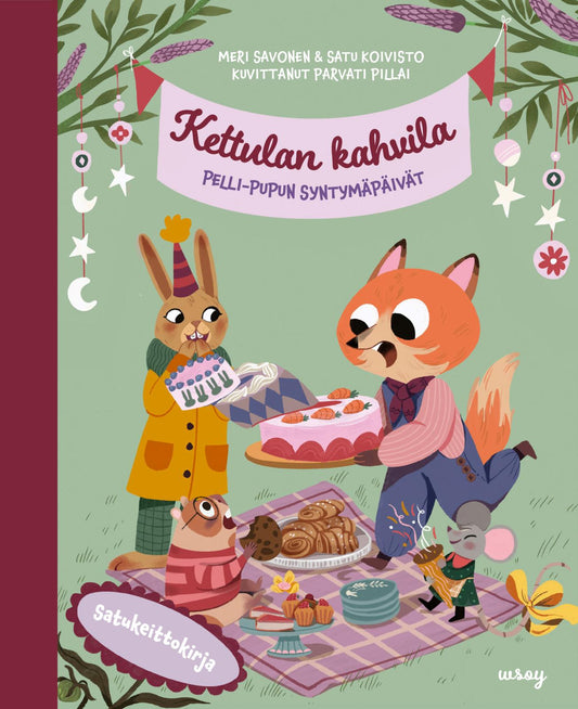 Etukansi. Meri Savonen. Satu  Koivisto. Parvati Pillai. Kettulan kahvila: Pelli-pupun syntymäpäivät.