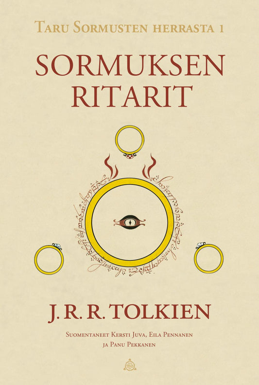 Etukansi. J. R. R. Tolkien. Taru Sormusten herrasta 1: Sormuksen ritarit (tarkistettu suomennos).