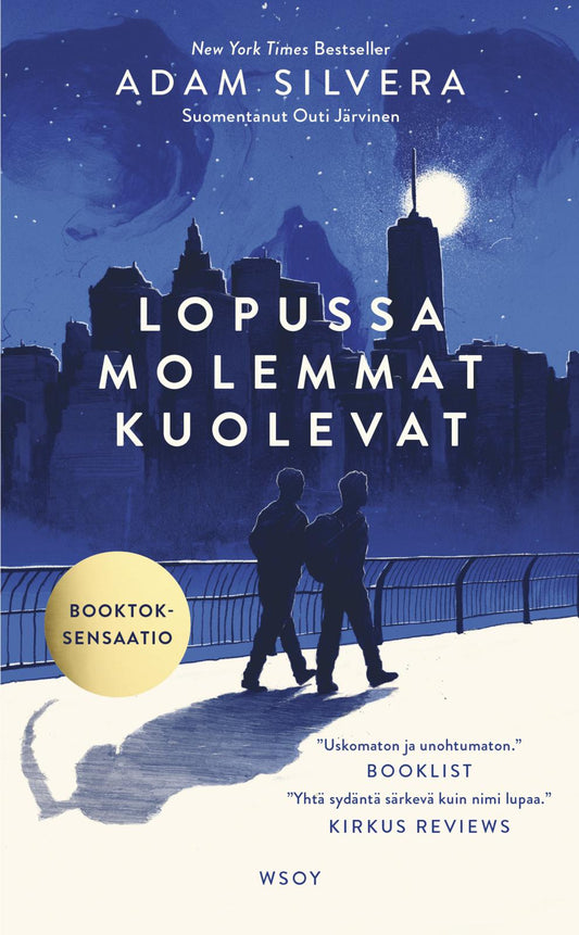 Etukansi. Adam Silvera. Lopussa molemmat kuolevat.