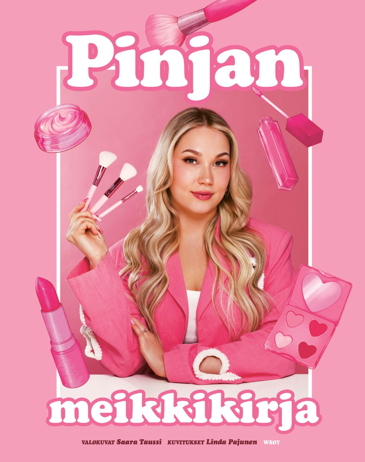 Etukansi. Pinja Potasev Pinjan meikkikirja (signeerattu)