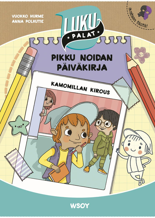 Etukansi. Vuokko Hurme. Anna Polkutie. Anna Polkutie. Pikku noidan päiväkirja: Kamomillan kirous.