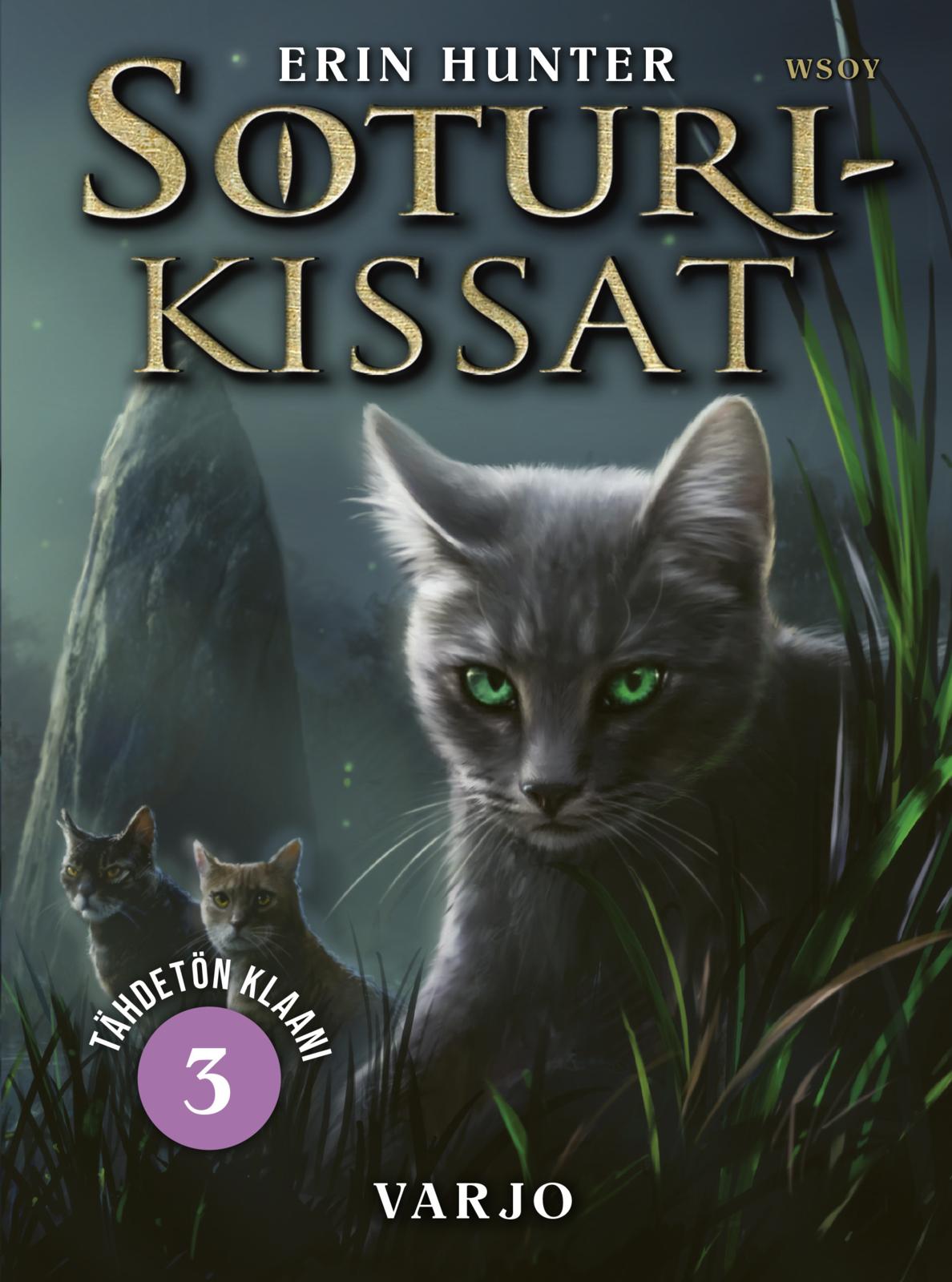 Etukansi. Erin Hunter Soturikissat: Tähdetön klaani 3: Varjo