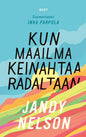 Etukansi. Jandy Nelson Kun maailma keinahtaa radaltaan