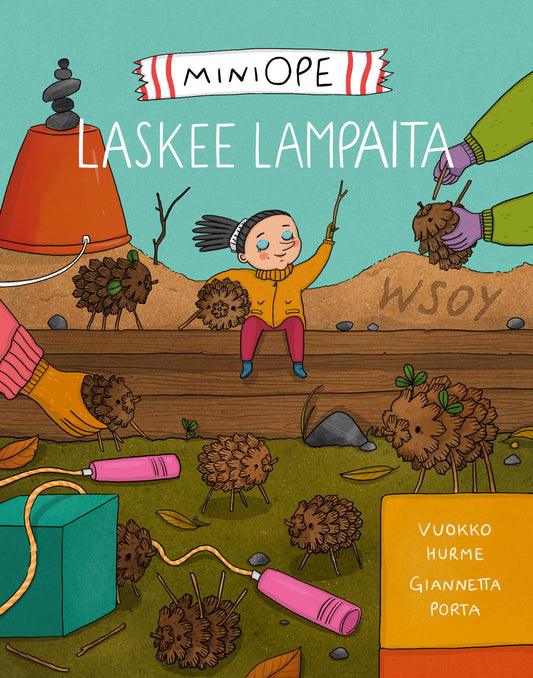 Etukansi. Vuokko Hurme. Giannetta Porta. Miniope laskee lampaita.