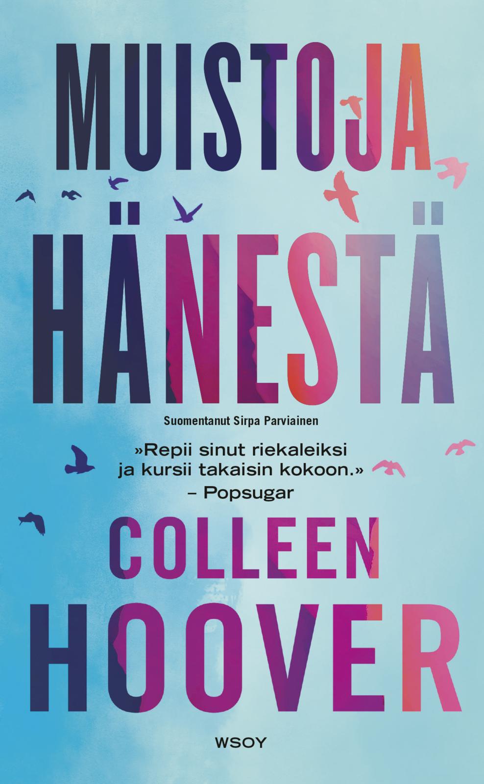 Etukansi. Colleen Hoover Muistoja hänestä