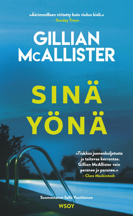 Etukansi. Gillian McAllister. Sinä yönä.