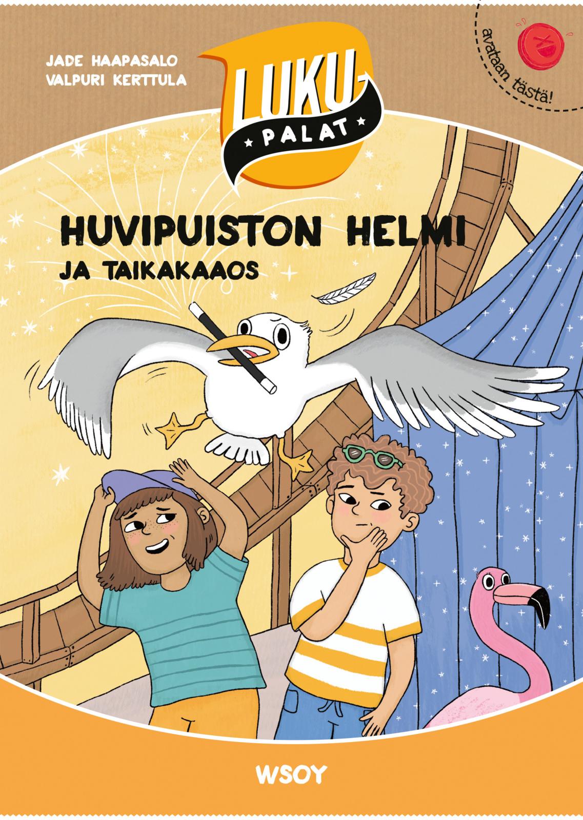 Etukansi. Jade Haapasalo. Huvipuiston Helmi ja taikakaaos