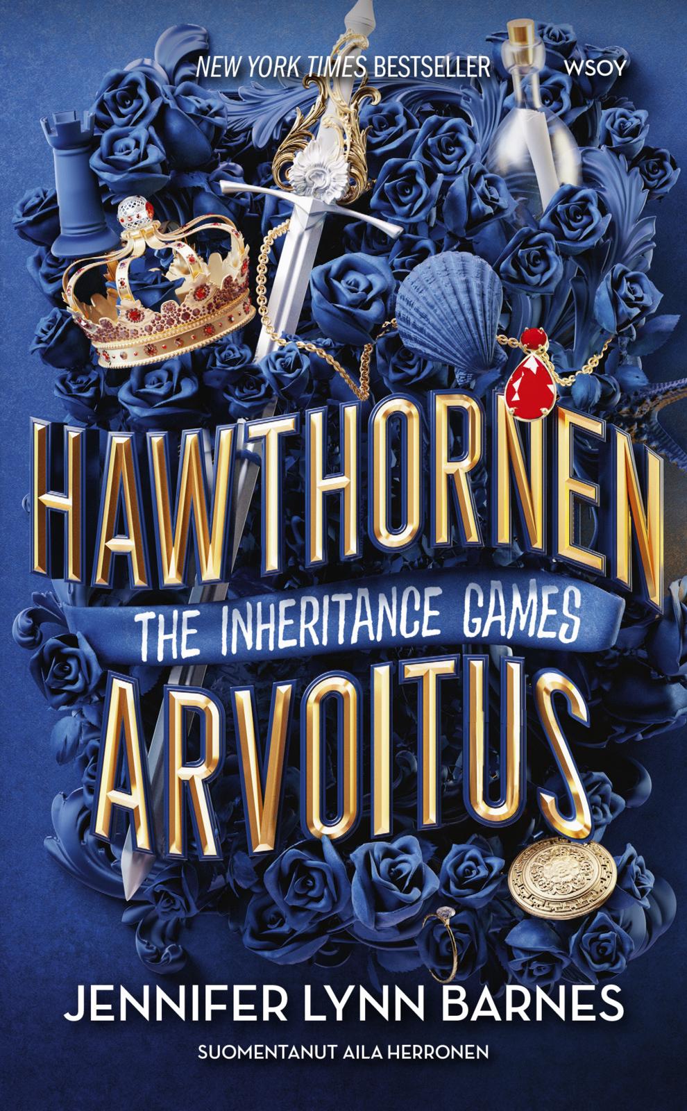 Etukansi. Jennifer Lynn Barnes The Inheritance Games: Hawthornen arvoitus