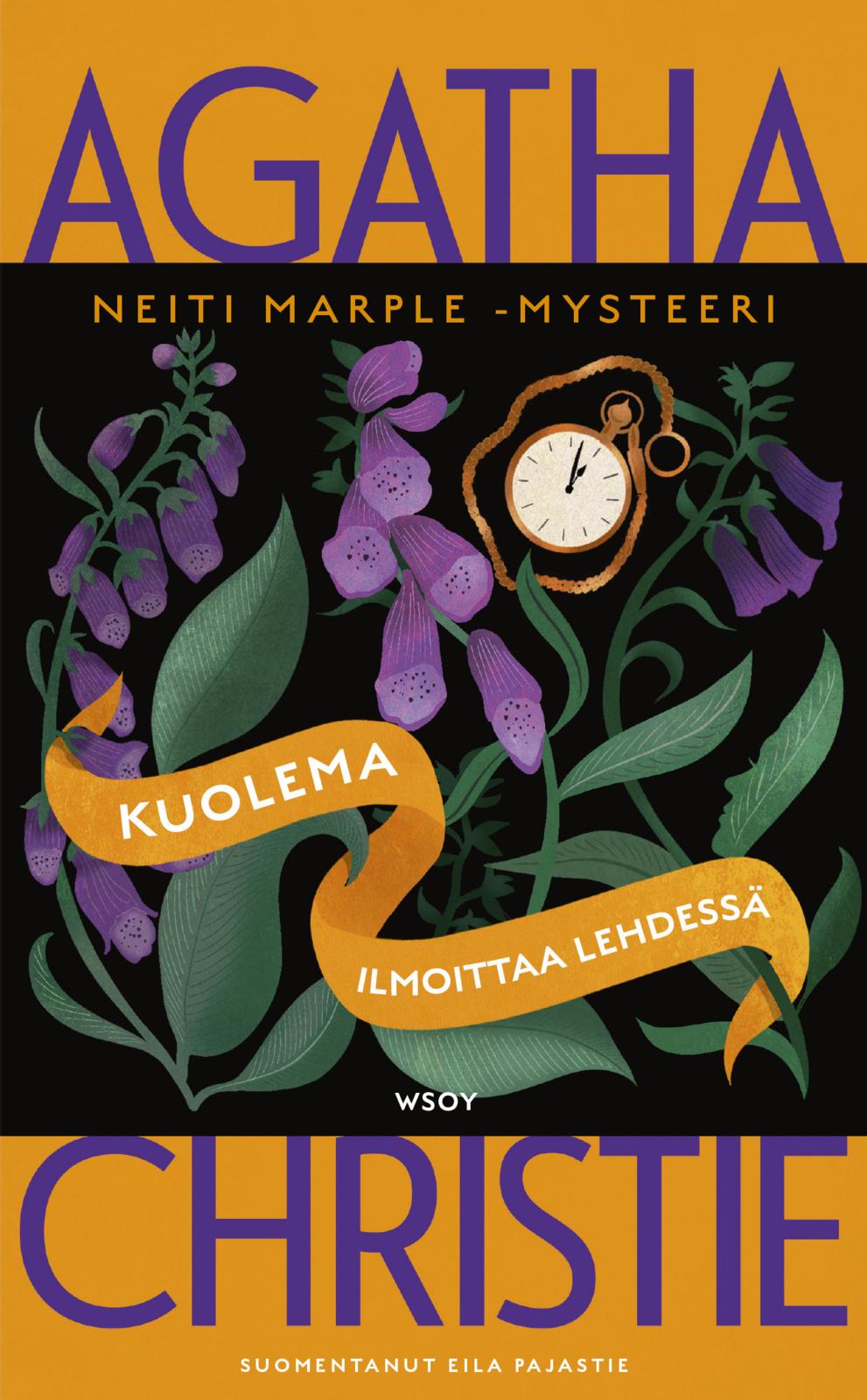 Etukansi. Agatha Christie. Kuolema ilmoittaa lehdessä