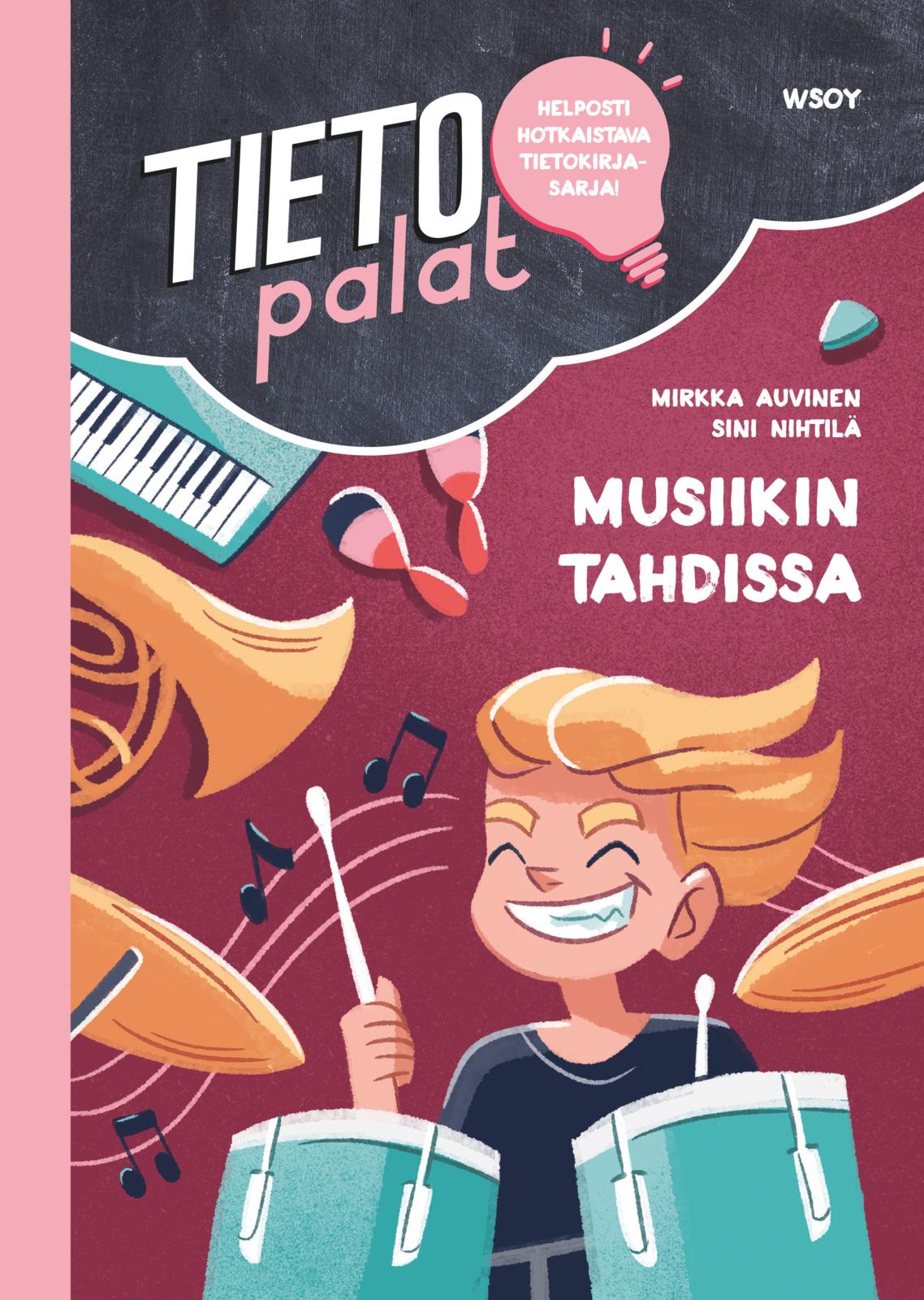 Etukansi. Mirkka Auvinen Tietopalat: Musiikin tahdissa